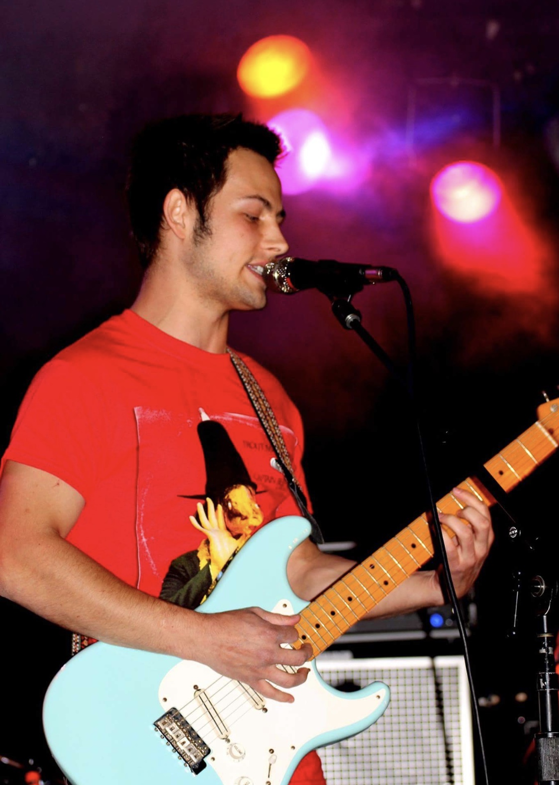 Stage with red lighting